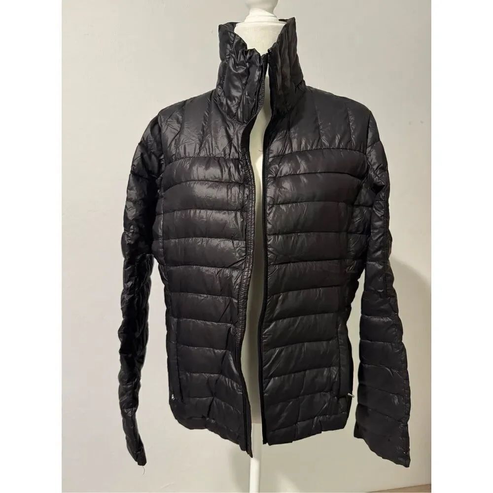 Lauren Ralph Lauren black puffer jacket logo on the side arms L